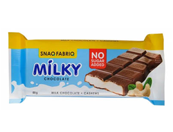 (SNAQ FABRIQ) Milky Chocolate - (55 гр) - (Молочный шоколад с кешью)