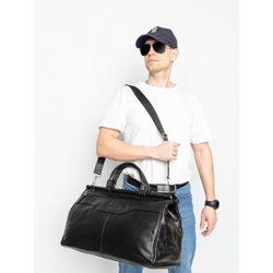 Кожаный саквояж Otranto black (арт. 4006-01)