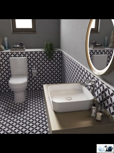 Раковина Creavit Loop LP040, квадратная, глянец белого цвета купить в магазине Marysя Краснодар