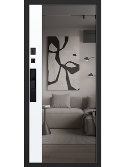 Стальная дверь   Сапсан с зеркалом (биометрический замок Smart lock Y12)