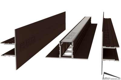 СВЕТОВОЙ РАЗДЕЛИТЕЛЬНЫЙ ДЕКОРАТИВНЫЙ ПРОФИЛЬ PRO DESIGN 534 - ЧЕРНЫЙ