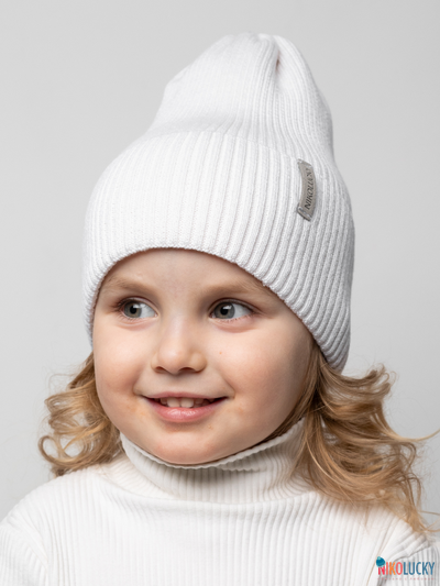 Шапка 25301-01 50%хлопок 50%акрил, белый 56-58