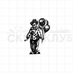 штамп клоун
