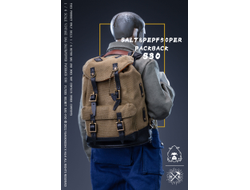 Винтажный рюкзак (серый) (для коллекционных фигур 30 см) масштаб 1 к 6 Gathering Trend Series Backpack Brownish green oil wax cloth (JC002) - YUANXINGSHI
