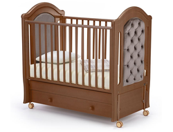 Детская кровать Nuovita Grazia Swing продольный маятник Noce scuro/Темный орех