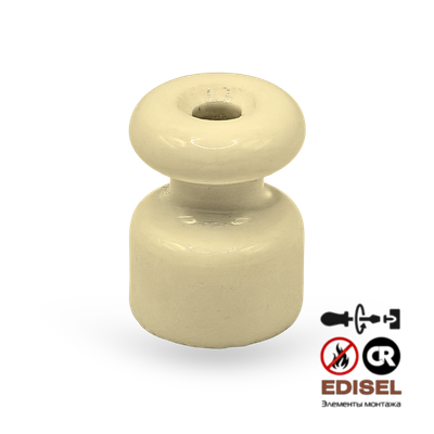 Керамический изолятор слоновая кость 23х18