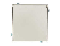 Розетка электрическая с безвинтовым подключением с защитной крышкой лен