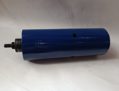 Коронка биметаллическая диаметр 110 мм глубина 300 мм  + держатель с креплением шестигранник 13 мм для дрели