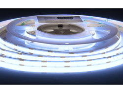 Лента светодиодная COB, 2400LED, 12V,  ХОЛОДНЫЙ белый (6300-6700к), 70W/5м,  8мм, IP20,  (15.0318)  AQ