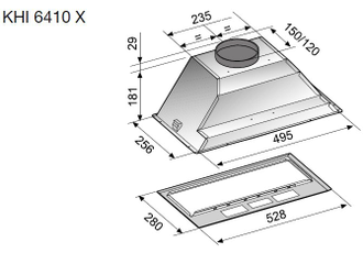 Вытяжка KORTING KHI 6410 X