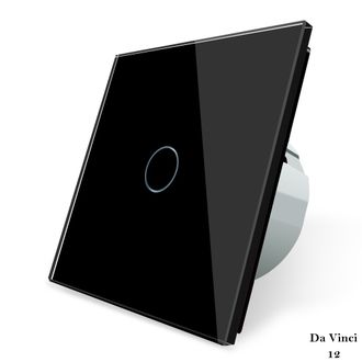 Одноклавишный сенсорный выключатель livolo чёрного цвета