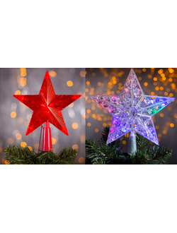 "Звезда" 15х15 см, LED, 2 м провод, МИКС