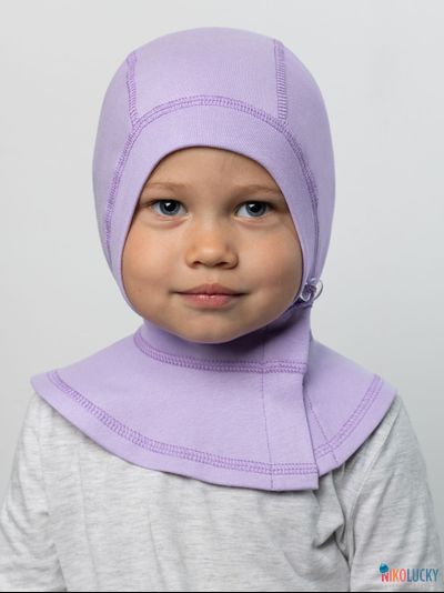 Шапка-шлем 24301-01 95%хлопок 5%лайкра, сиреневый 46-48