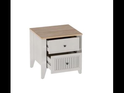 Валенсия спальня Тумба с 2 ящика Персидский жемчуг / Дуб натуральный светлый ш*г*в 512 ? 416 ? 498 мм