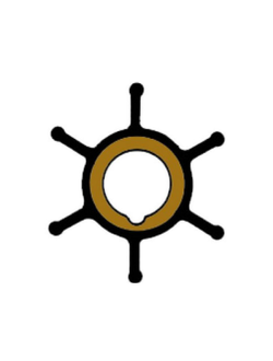 Импеллер помпы охлаждения двигателя Ancor 2073 Ø38.4x17.9мм 6 лопастей из черного неопрена