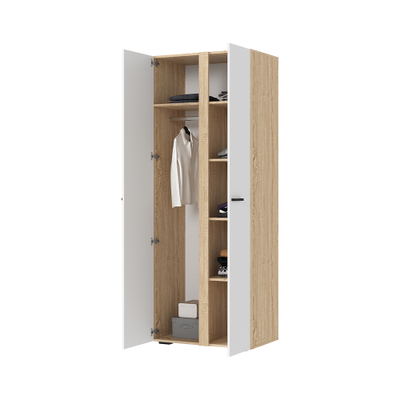 Санса ШК-02 Шкаф 2-х створчатый Сонома/Белый