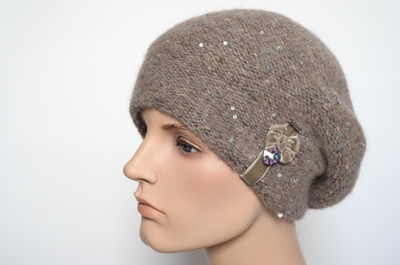 Vizio Италия 6926 берет ореховый с украшением цвет 55