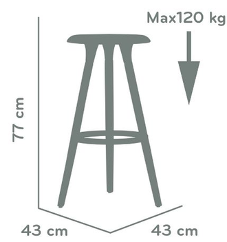 Барный стул N-19 Modern  BR барный белый