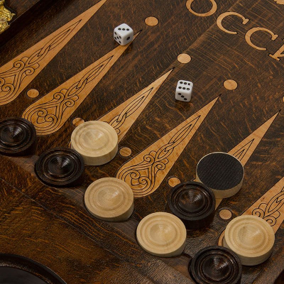 Стол ломберный для игры в нарды "Россия" от мастера Мхитара Аветяна