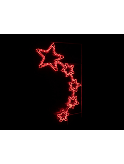 Световая фигура "Красные звёзды" 150х88см