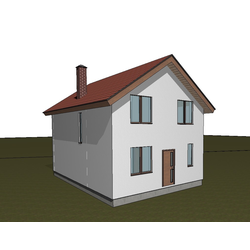 Двухэтажный дом с тремя спальнями и мансардой 99.86 м² (S8)