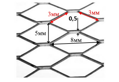 Сетка ЦПВС оцинкованная 3х3мм (1х3 п.м.)
