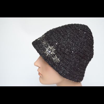 Шляпа клош  Италия Vizio 6122 P черная зима 2018 - 2019 фото