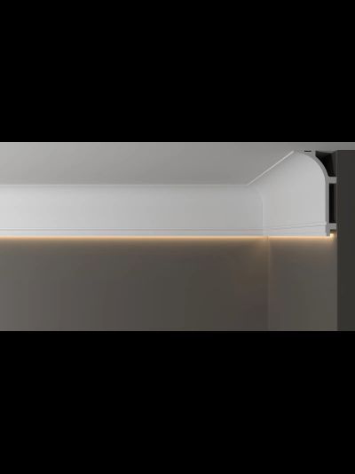 Потолочный плинтус для подсветки DECOR-DIZAYN DD520, из дюрополимера, под покраску, ударопрочный, 2 метра