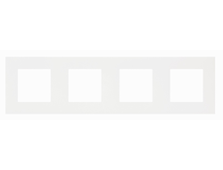 Рамка 4 поста белая Efapel Quadro 45