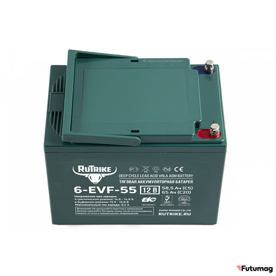 Тяговый аккумулятор RuTrike 6-EVF-55 (12V55A/H C3)