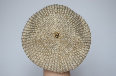 Сетчатый вязаный берет