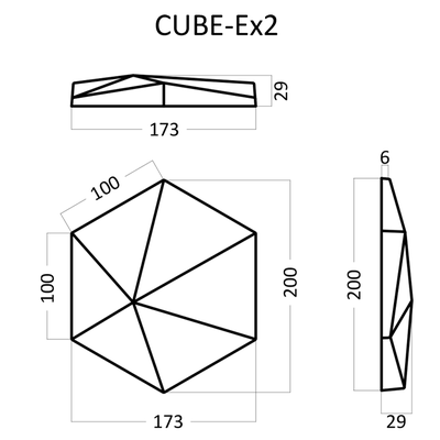 Гипсовая панель Cube-Ex2 артикул E-0014