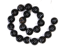 Бусины Агат черный, шар 14 мм (1 шт) №18356