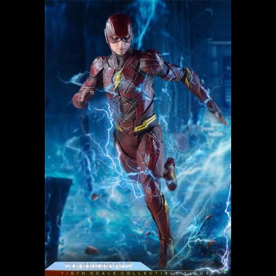 Флэш, Барри Аллен (Эзра Миллер) - КОЛЛЕКЦИОННАЯ ФИГУРКА 1/6 THUNDERBOLT (BY-020) - BY-ART