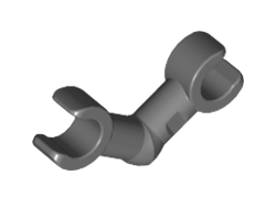 Arm Skeleton, Bent with Clips Horizontal Grip, Dark Bluish Gray (93609 / 6167900 / 6318697)