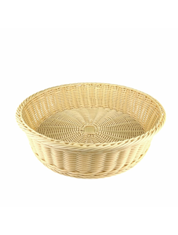 Корзина для хлеба круглая d=35 см. h=10 см. бежевая полиротанг
