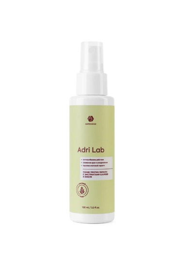 ADRICOCO Тоник для волос Adri Lab против перхоти с экстрактами шалфея и хмеля, 100 мл