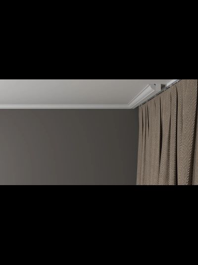 Потолочный плинтус DECOR-DIZAYN DD38, из дюрополимера, под покраску, ударопрочный