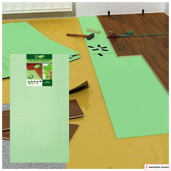 Подложка под ламинат Зеленый лист 3 мм в интерьере