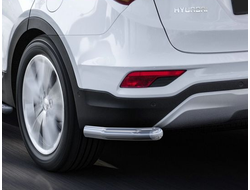 Защита заднего бампера d57 "уголки" Santa Fe Premium (2015-…)