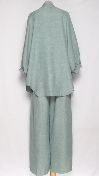 КОСТЮМ БРЮЧНЫЙ "ДВОЙКА ЖАКЕТ"  морская волна р.48,50