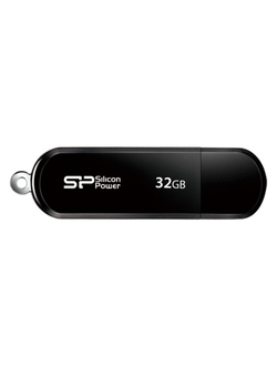 Флеш-память Silicon Power LuxMini 322, 32Gb, USB 2.0, черный, SP032GBUF2322V1K