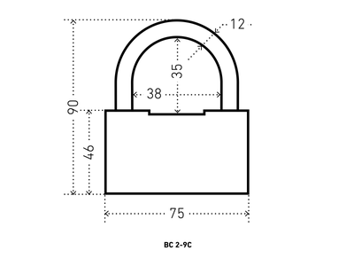 Замок навесной Аллюр ВС2-9С [8057]