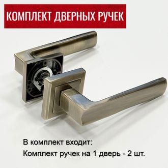 Дверные ручки RUCETTI RAP 14-S AB Цвет - Античная бронза