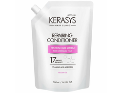 KeraSys Кондиционер восстанавливающий поврежденные волосы Damage care repairing (500 мл) (рефил)