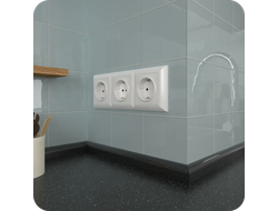 Акриловый плинтус бордюр на столешницу BNV ПШ24 черный 1