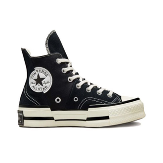 Кеды Converse на платформе низкие с черной полосой белые