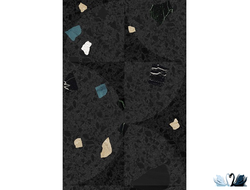 Керамогранит Creto Cray dark geometry 30 х 60 см антрацитовый, под терраццо купить в магазине Маруся