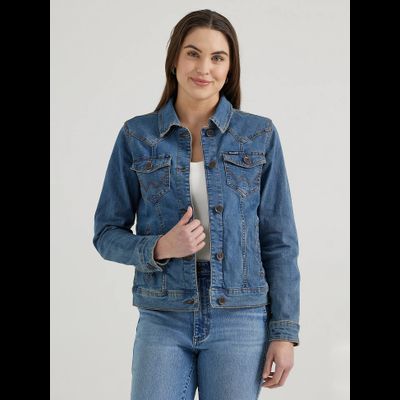 Куртка Wrangler® Women's Long Sleeve Classic Fit Denim Jacket