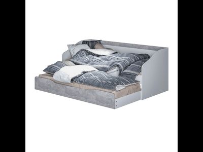 Кровать детская Паскаль белый/цемент светлый